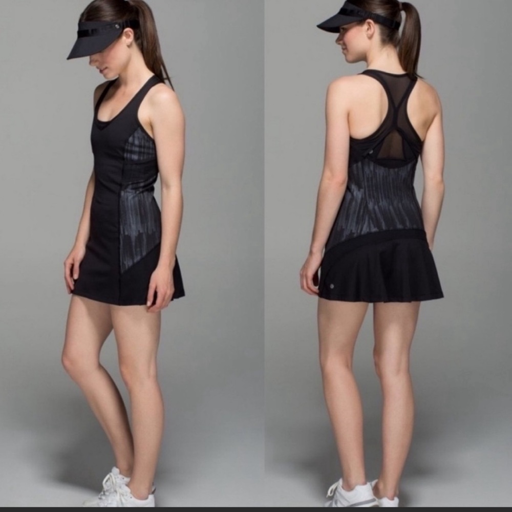 Lululemon Ace Dress Black / Scratch Match Black Multi Sz 6